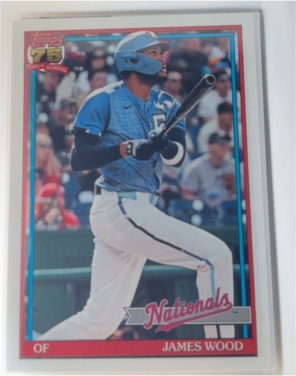 2026 Topps Series 1 #T91-16 James Wood Washington Nationals — front