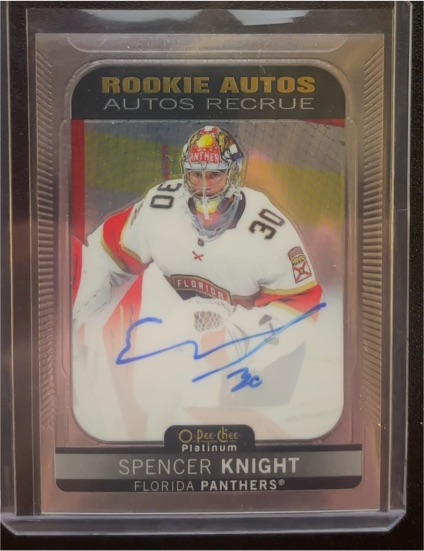 2021-22 O-Pee-Chee Platinum Rookie Autographs #R-SK Spencer Knight — front