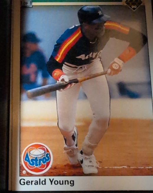 1990 Upper Deck #196 Gerald Young Houston Astros — front