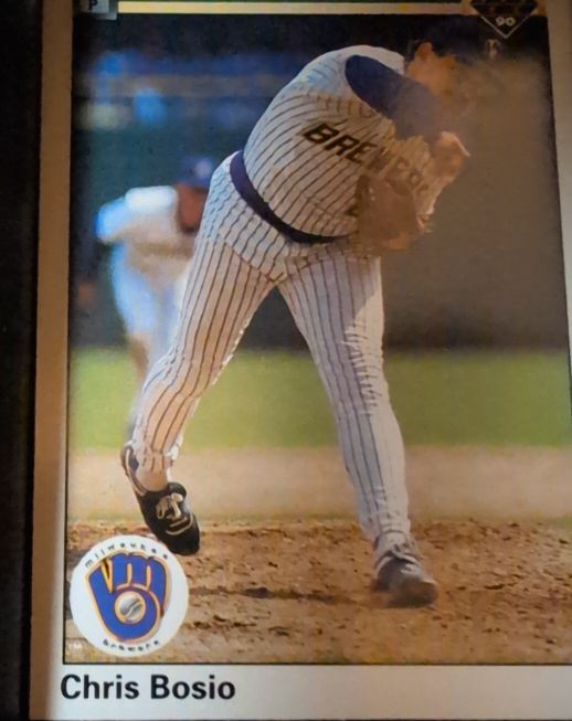 1990 Upper Deck #293 Chris Bosio Milwaukee Brewers — front