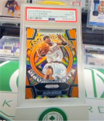 2024 Panini Prizm Black #29 Allen Iverson Kaleidoscopic-Orange Prizm — front