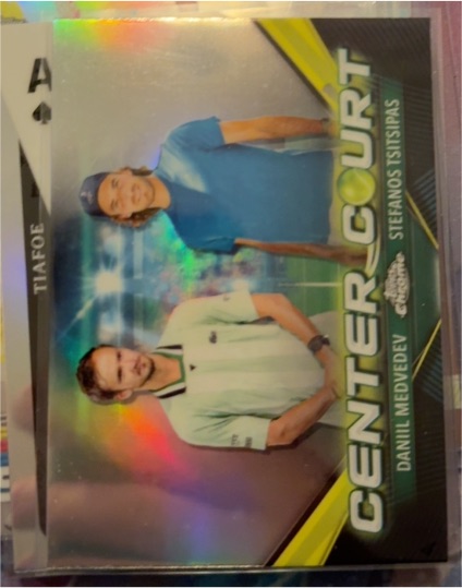 2024 Topps Chrome Tennis Center Court #CCC-MT Daniil Medvedev Stefanos Tsitsipas — front