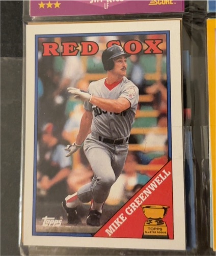 1988 Topps #493 Mike Greenwell — front