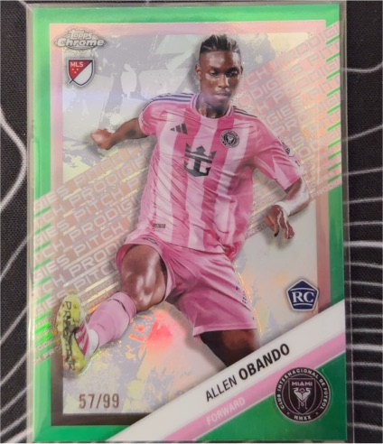 2025 Topps Chrome MLS Pitch Prodigies #184 Allen Obando — front