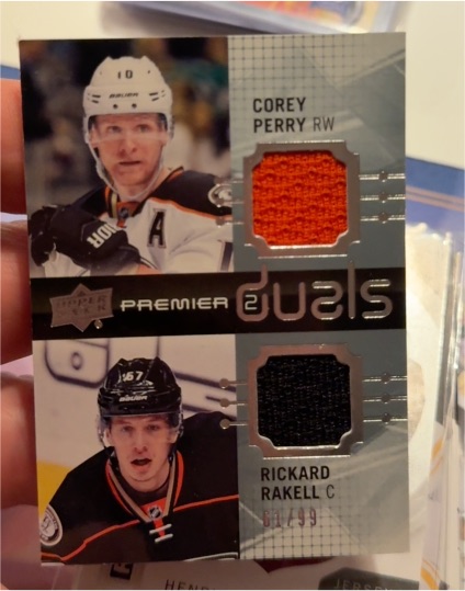 2016-17 Upper Deck Premier Premier Duals #PD2PR Corey Perry/Rickard Rakell — front