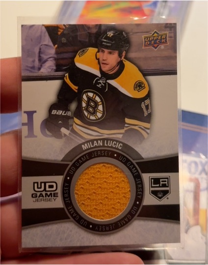 2015-16 Upper Deck UD Game Jersey #GJ-ML Milan Lucic — front