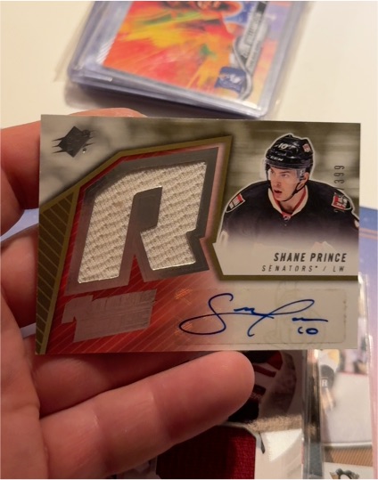 2015-16 Upper Deck SPx 2005-06 Retro Rookie Fabrics Jersey #SPXR-SP Shane Prince — front
