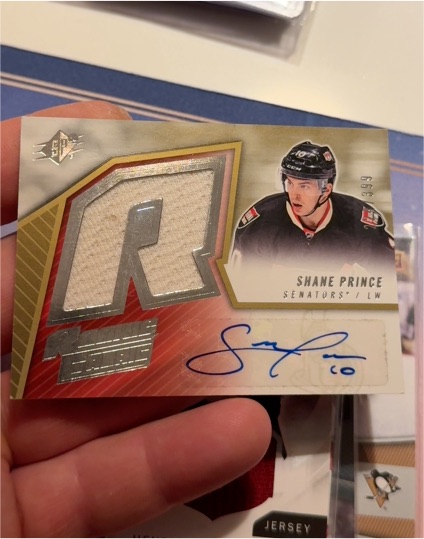 2015-16 Upper Deck SPx 2005-06 Retro Rookie Fabrics Jersey #SPXR-SP Shane Prince — front
