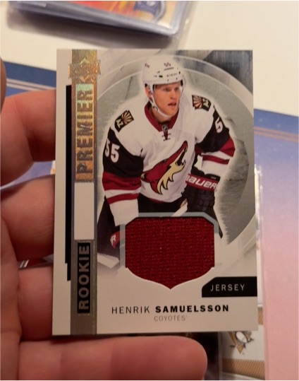 2015-16 Upper Deck Premier Rookie Jersey #R-24 Henrik Samuelsson — front