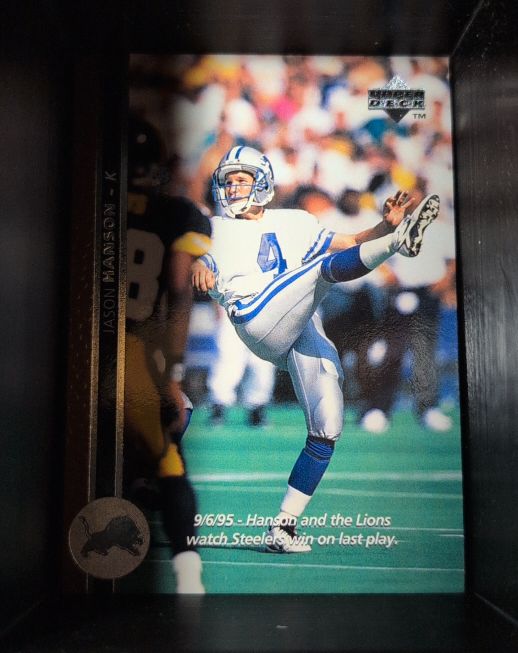 1996 Upper Deck #220 Jason Hanson — front