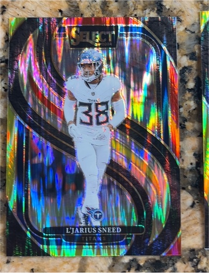 2024 Panini Select #179 L'Jarius Sneed Premier Level Shock Prizm — front