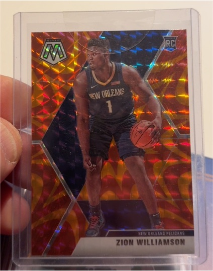2019-20 Panini Mosaic #209 Zion Williamson — front