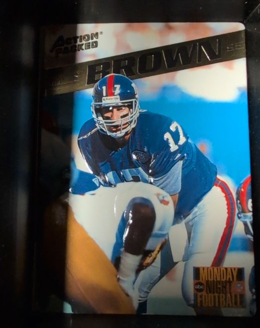 1995 Action Packed Monday Night Football #15 Dave Brown — front