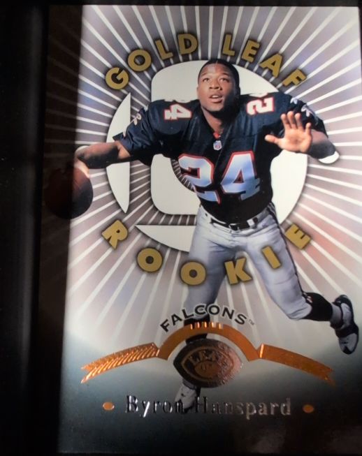 1997 Leaf #161 Byron Hanspard Gold Leaf Rookie — front