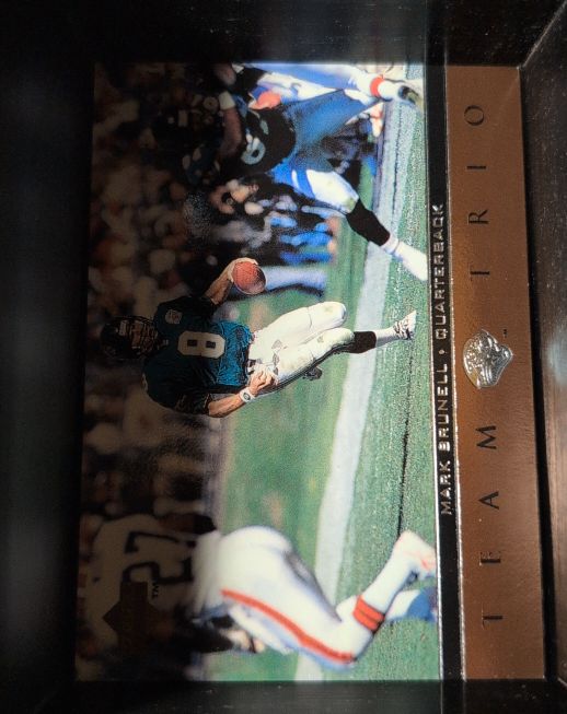 1996 Upper Deck Team Trio #TT46 Mark Brunell — front