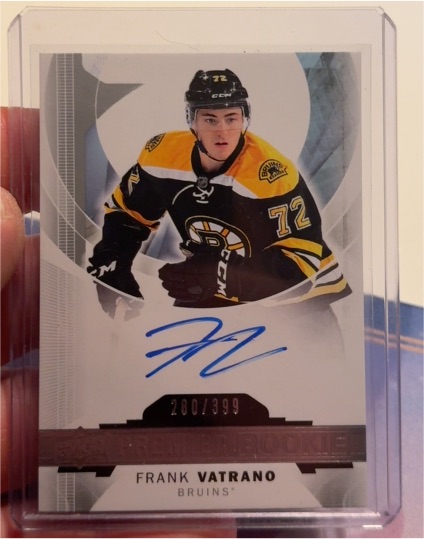 2015-16 Upper Deck Premier #51 Frank Vatrano Rookie Autograph — front