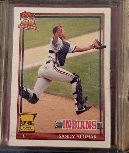 1991 Topps #165 Sandy Alomar Jr. — front