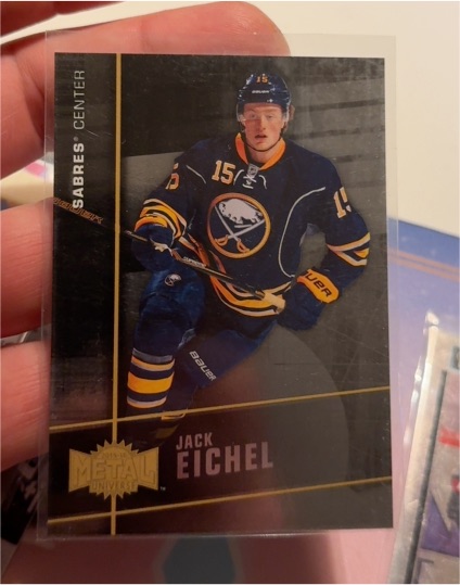 2015-16 Fleer Showcase Metal Universe #MU-20 Jack Eichel — front