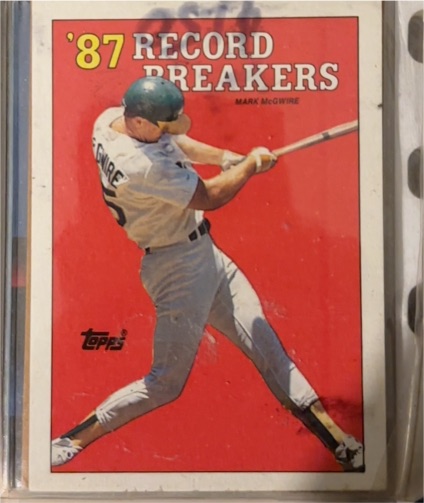 1988 Topps #3 Mark McGwire 87 Record Breakers — front