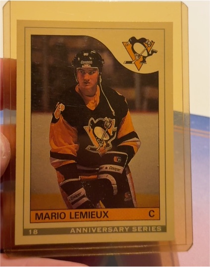 1992-93 O-Pee-Chee #18 Mario Lemieux Anniversary Series — front