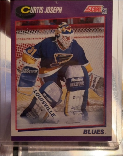1991 Score #296 Curtis Joseph — front