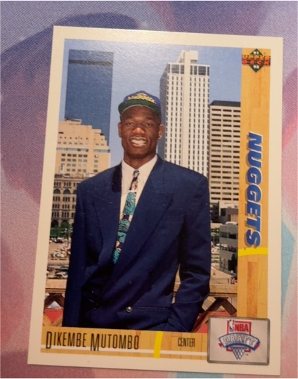 1991-92 Upper Deck #3 Dikembe Mutombo Denver Nuggets Rookie Card — front