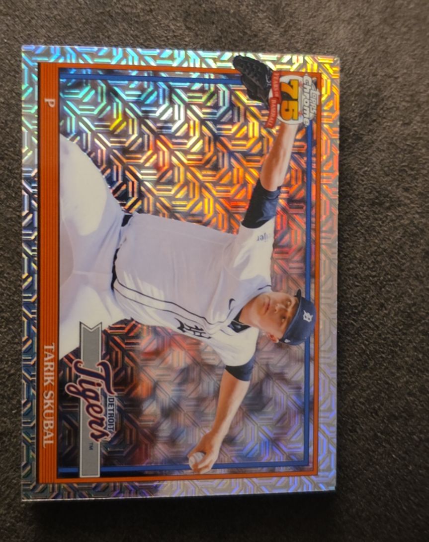 2026 Topps Series 1 #91C-24 Tarik Skubal Silver Pack Mojo Refractor — front