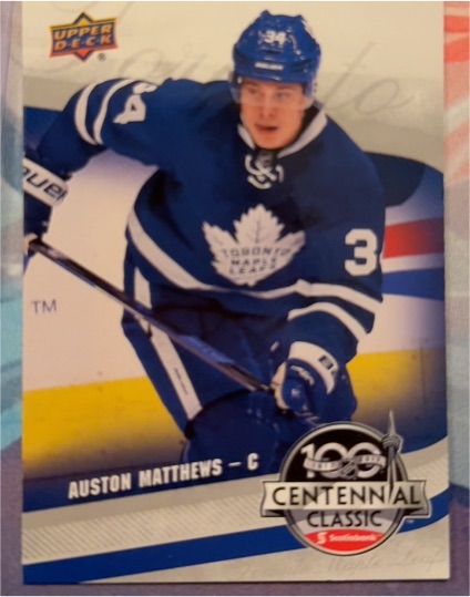2017 Upper Deck Toronto Maple Leafs Centennial Classic Auston Matthews — front