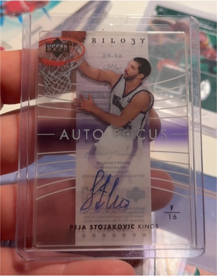 2004-05 Upper Deck Trilogy Auto Focus #AF-PS Peja Stojakovic — front