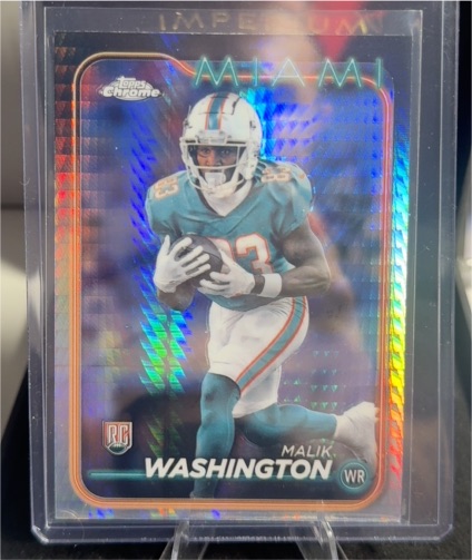 2024 Topps Chrome #254 Malik Washington Prism Refractor — front