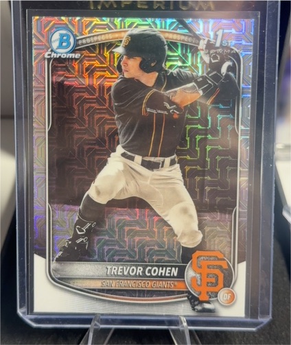 2025 Bowman Draft #BDC-46 Trevor Cohen Chrome Mojo Refractor — front