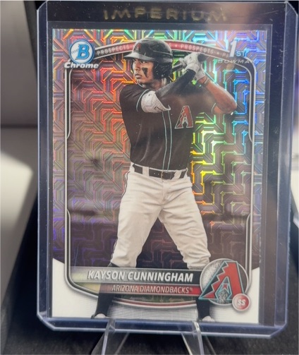 2025 Bowman Draft #BDC-84 Kayson Cunningham Chrome Mojo Refractor — front