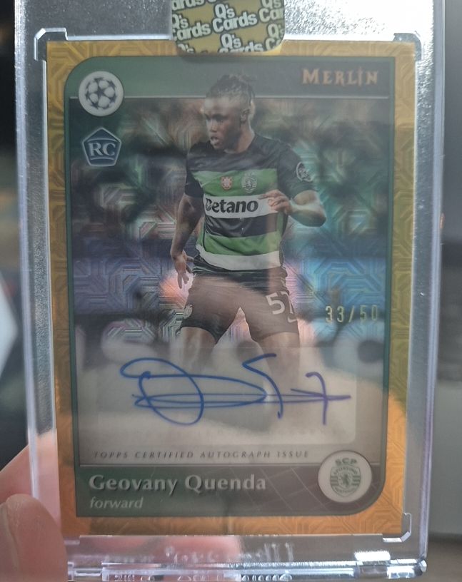 2024-25 Topps Merlin #33/50 Geovany Quenda Rookie Autograph — front