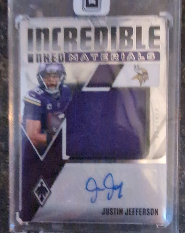 2024 Panini Phoenix Incredible Inked Materials #IIM-JJN Justin Jefferson — front