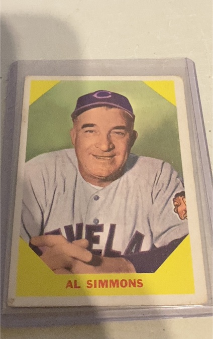 1960 Fleer #32 Al Simmons — front