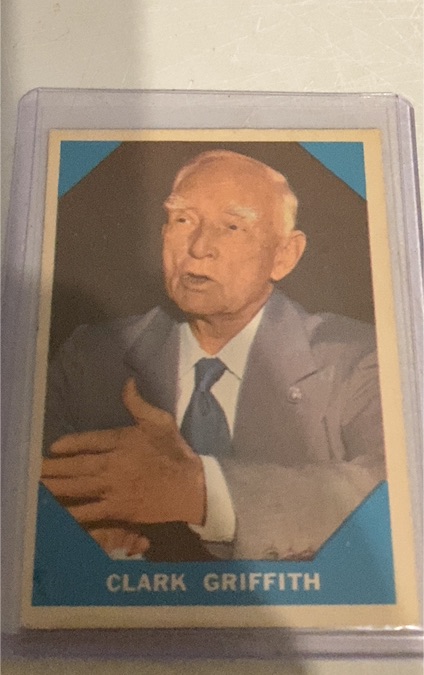1960 Fleer Baseball Greats #15 Clark Griffith — front