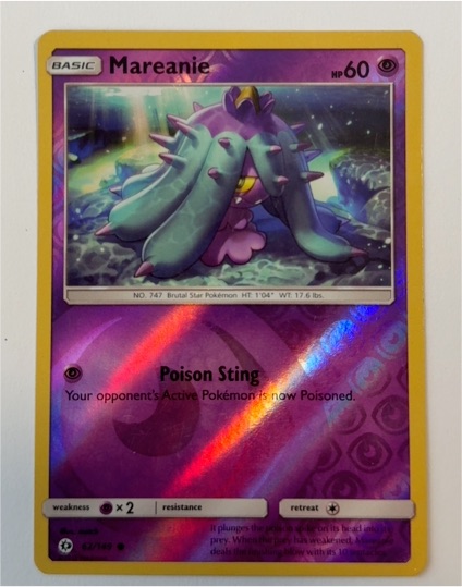 2017 Pokémon Sun & Moon #62 Mareanie — front