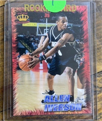 1996 Pacific Crown Collection #RR-20 Allen Iverson Rookie Card — front