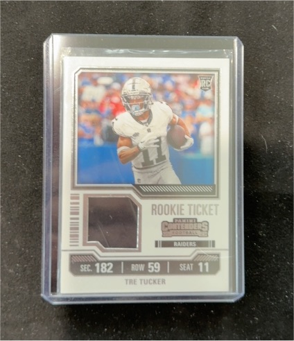 2023 Panini Contenders Rookie Ticket Swatches #TS35 Tre Tucker — front