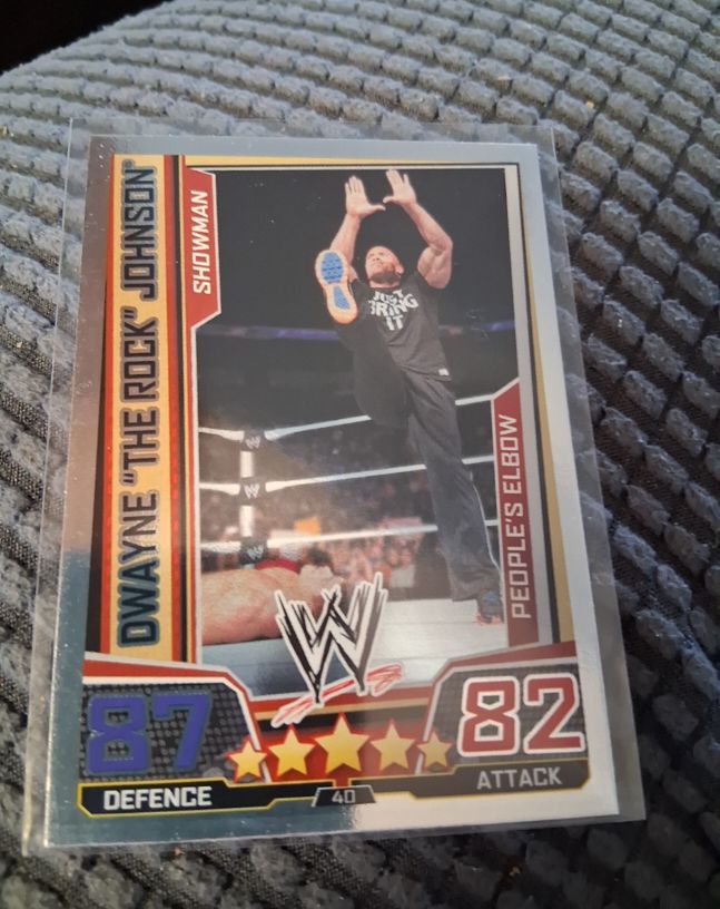 2013 Topps WWE Slam Attax #40 Dwayne "The Rock" Johnson People's Elbow — front