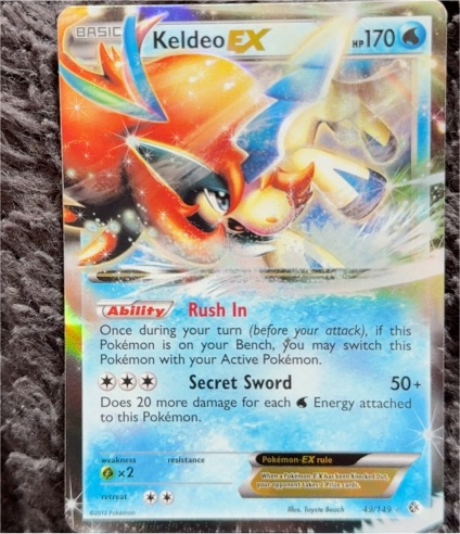 2012 Pokémon Black & White Boundaries Crossed #49 Keldeo EX — front