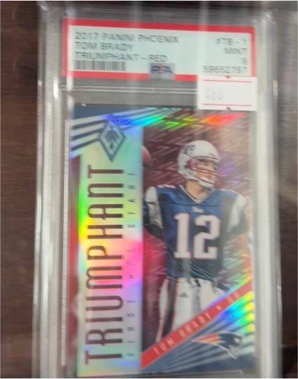2017 Panini Phoenix #TB-1 Tom Brady Triumphant Red — front