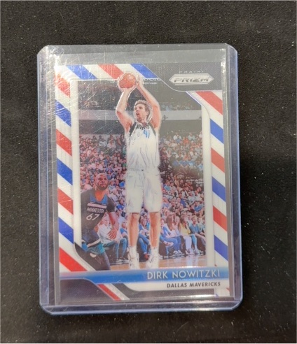 2018-19 Panini Prizm #2 Dirk Nowitzki Red White Blue Prizm — front
