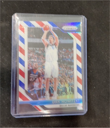 2018-19 Panini Prizm #2 Dirk Nowitzki Red White Blue Prizm — front
