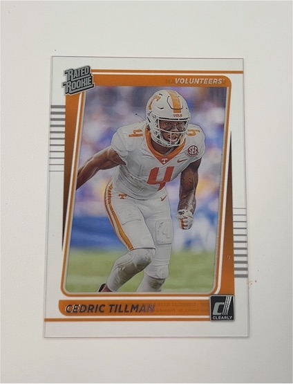 2023 Panini Chronicles Donruss Clearly #46 Cedric Tillman Rated Rookie — front