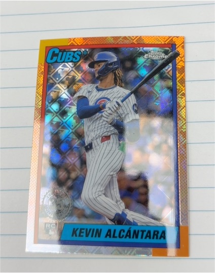 2025 Topps Chrome 1990 #90CB-14 Kevin Alcántara — front