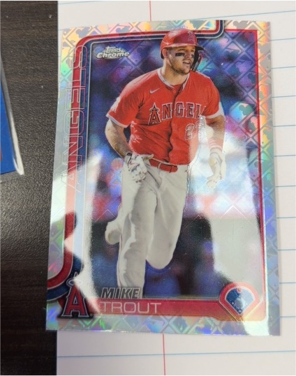 2025 Topps Chrome #100 Mike Trout — front