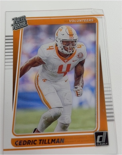 2023 Panini Chronicles Draft Picks Clearly Donruss #46 Cedric Tillman — front