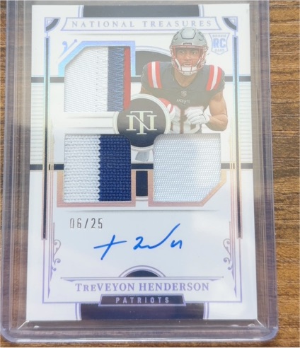 2025 Panini National Treasures #06/25 TreVeyon Henderson — front