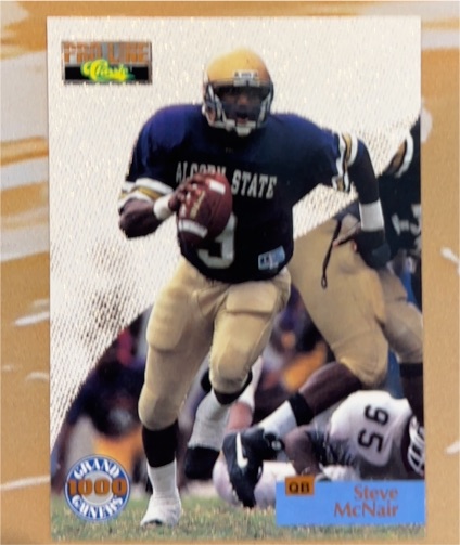 1995 Classic Pro Line #G-29 Steve McNair Grand Gainers — front